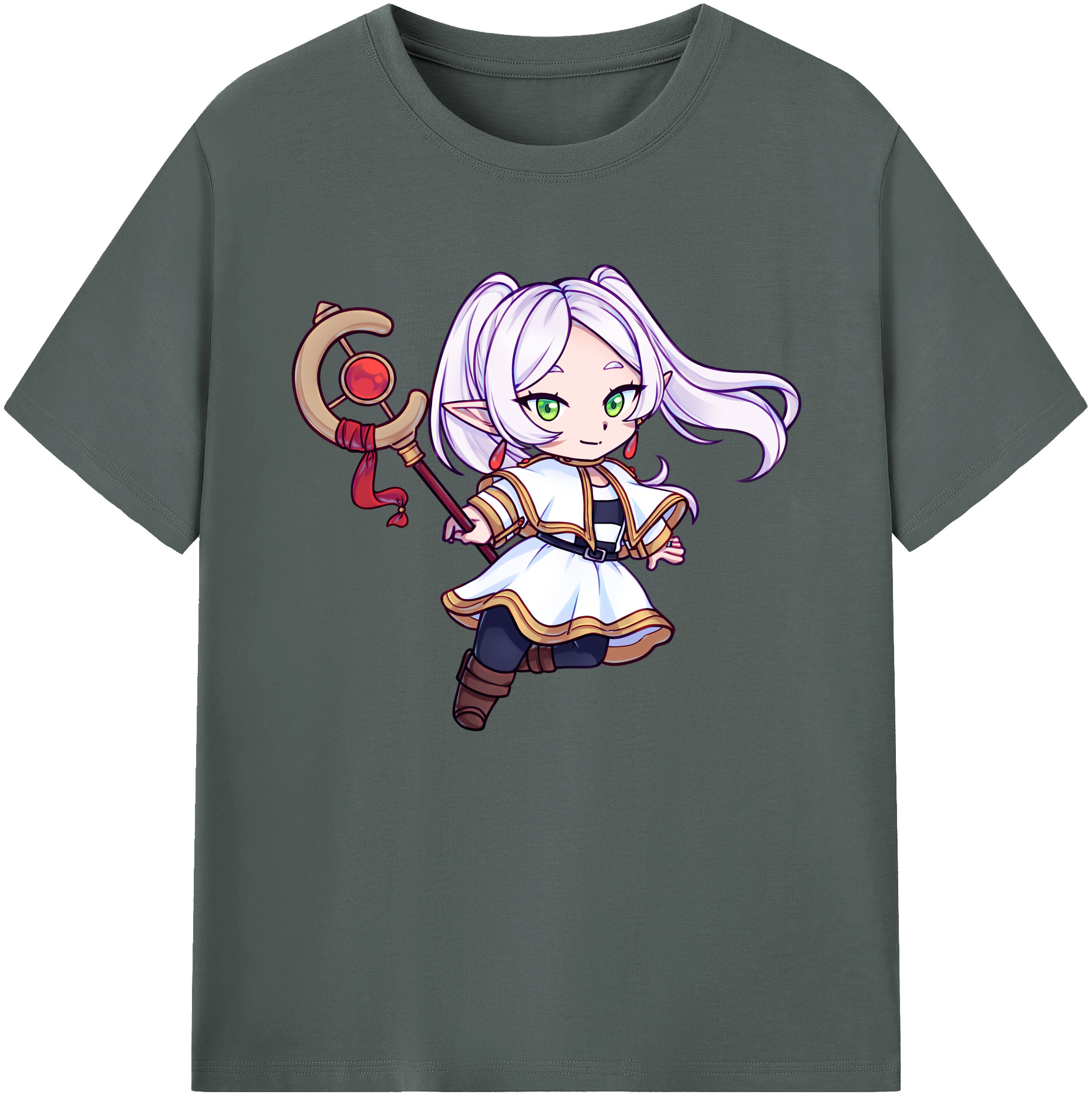 （画像用） 葬送のフリーレン Frieren 綿100％ メンズ半袖Tシャツ｜肌触りやわらか＆通気性